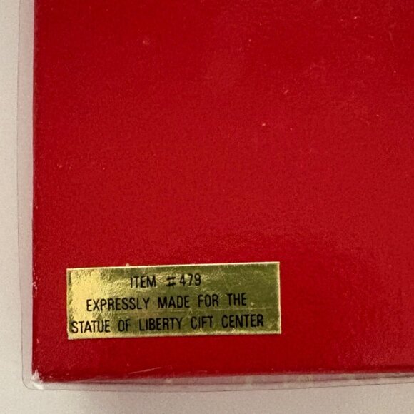 NY Landmarks 24K Gold Finish Over Brass Ornaments Ellis Island Statue of Liberty - Picture 2 of 5